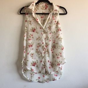Floral chiffon blouse